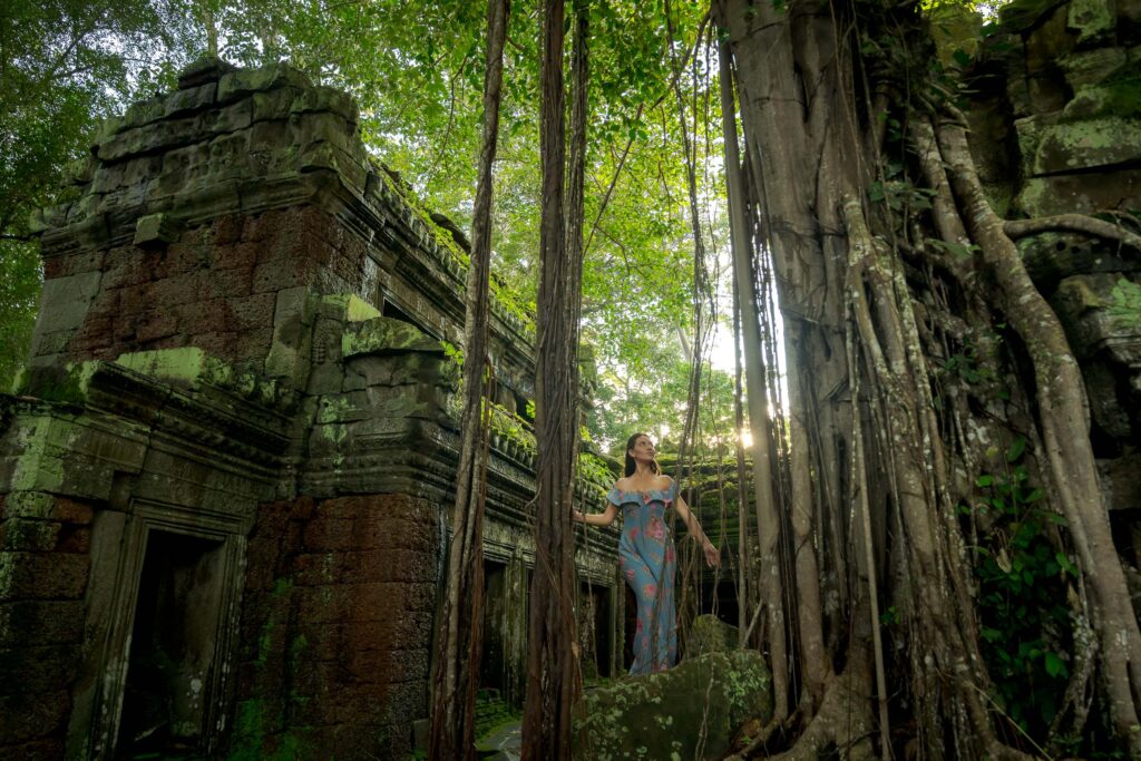 Lady at Ta Prom Temple photographed by Siem Reap Photographer
