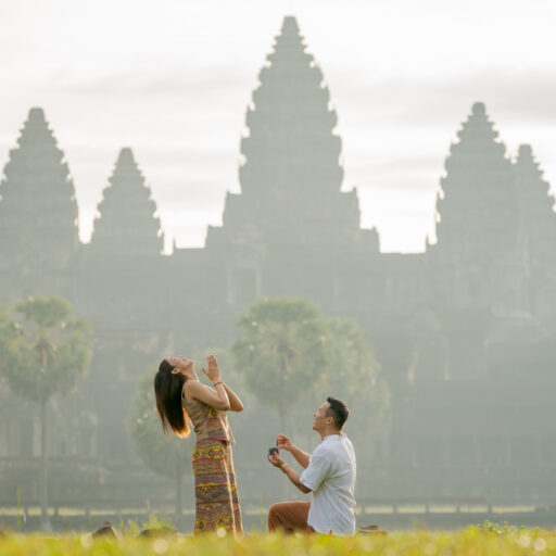 Proposal at Angkor Wat photographed by Siem Reap Photographer