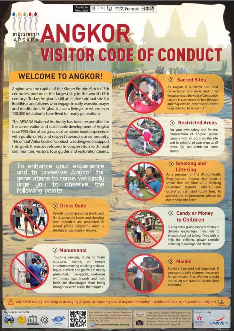 Angkor Code of conduct and dress code