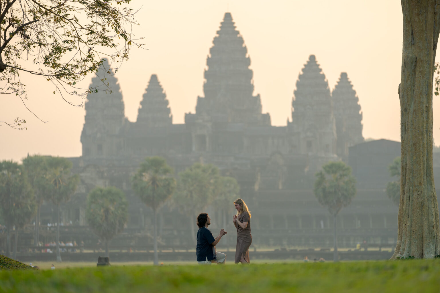 proposal at angkor wat sunrise