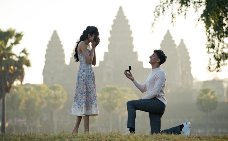 angkor wat proposal at sunrise